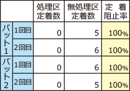 2週間後の試験結果表